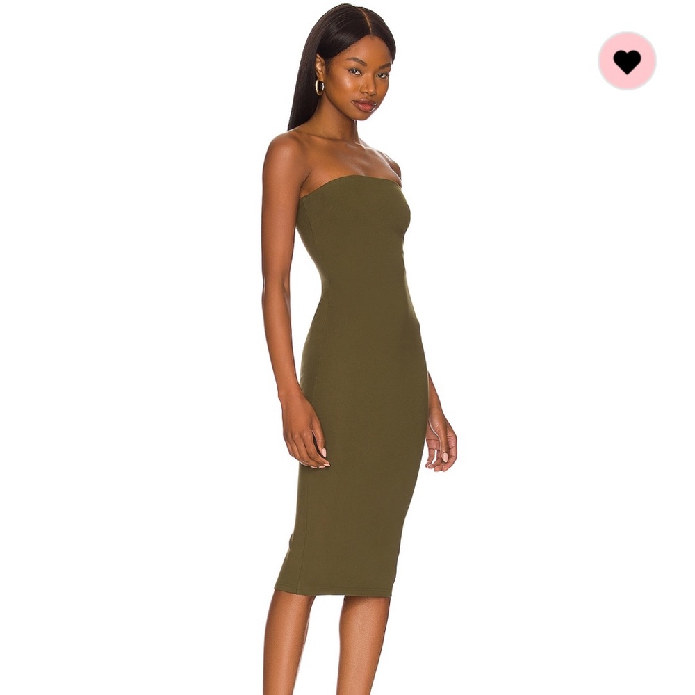 Superdown Lilian Strapless Dress -Olive